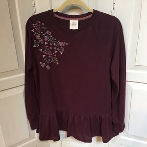 Knox Rose | Burgundy Peplum Top